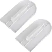 2 Pieces Fondant and Icing Smoother Fondant Smoothing Tool Cake Scraper Smoother Cake Icing Trowel Cake Icing Smoother Cake Polisher for Cakes Decorating, 5.7 x 3.1 Inches, White