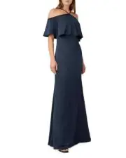Aidan Mattox L106407 Womens Twilight Cold Shoulder Gown Size US 4