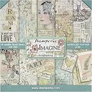 STAMPERIA INTERNATIONAL, KFT Paper PAD 8X8 10PK Imagine, 20.3 x 20.3 (8" x 8"), Multicoloured