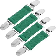 [KITANDOVE] 4pcs Adjustable Elastic Pants Clips Durable Waistband Tighteners for Cycling and Outdoor Sports Easy to Use Fixing Clips for Daily Wear Practical and Secure Trouser Leg Holders