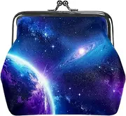 [CWAGFEQZ] Wallet Women,Coin Purse,Change Purse,Coin Purse Pouch,Planet Cosmic Nebula Purple