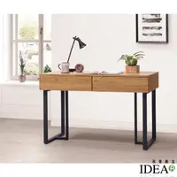 在飛比找momo購物網優惠-【IDEA】澳丁工業風2抽鐵腳書桌/辦公桌