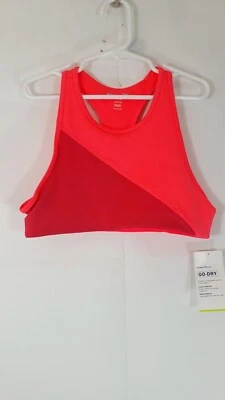 Old Navy Girls L 10-12 Pink 4- Way Stretch Active Go-Dry Athletic Sports Bra