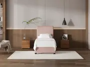 My Style Tapered Headboard & Slimline Base - Single / Rosewater / Drawer Base