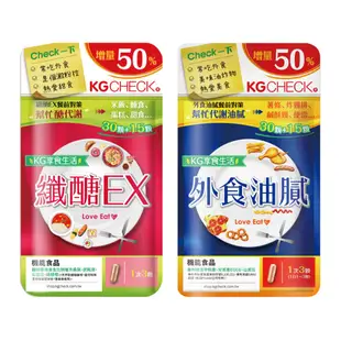 【聯華生醫 KGCHECK】2入組 纖糖+外食油膩膠囊