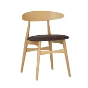 Modern Furniture TELYN Dining Chair 75.5x60cm- Oak + Mocha