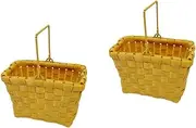 Yardwe Woven Storage Basket with Handle Versatile Organizing Basket for Fruits Snacks and More for Home Office and Classrooms Lightweight Stylish Design