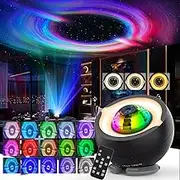 Northern Lights Projector Black Hole Galaxy Light Projector with 15 Projection Light Effects LED Night Light, Aurora Light Projector Galaxy Projector for Room Decoration, Party, Gifts, Christmas