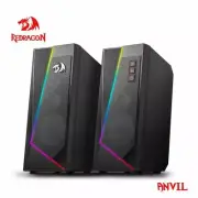 Redragon GS520 Anvil RGB Desktop Gaming Speakers PC Computer Stereo USB Powered