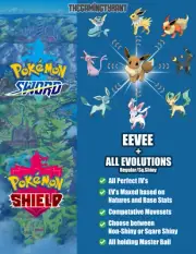 Pokemon Sword and Shield Eevee - All Evolutions w/Master Balls│Regular•Sq.Shiny│