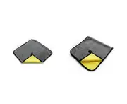 2Pcs Thickening Absorbent Towel Cleaning Furniture Automobile Towel - Yellow Grey