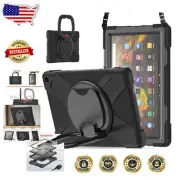 Multi-Function Black Case with 360° Rotation for Fire HD 10/10 Plus Tablets