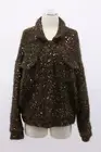 NWT $7495 Brunello Cucinelli Sparkly Sequined Cashmere-Mohair Knit Jacket M A191