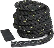 9m/12m/15m Battle Rope, 38mm Diameter Exercise Workout Training Rope Strength Muscles Building Conditioning Rope Home Gym Equipment