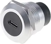 HangTon 5pack USB-C Type C Coupler Panel Socket Weatherproof Connector Bulkhead Feed Through, Circular Inline Cable Female to Female Extension