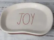 New Rae Dunn Joy Hand Soap Dish Holder Wood Base Christmas Soap Tray Bathroom