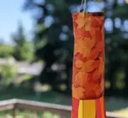 Madrona Brands Autumn Fall Leaves Windsock 48 Inch Outdoor Hanging Decoration