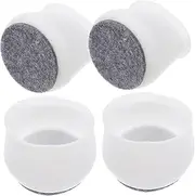 COHEALI 4pcs Silicone Felt Chair Foot Covers Durable Table Caps for Dining Bar Chairs Protect Floors from Scratches Noise Fits Legs for Home Office Use