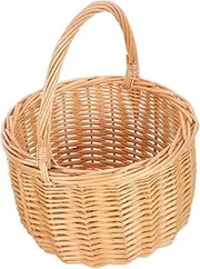 Zerodeko Wicker Basket with Handles: Willow Storage Basket Organizer for Picnic Gardening Gathering and Wedding for Fruits Vegetable and Candy Egg