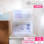 【KEYWAY 聯府】面寬30-赫伯抽屜整理箱-2入(收納箱 日式 無印風 MIT台灣製造)