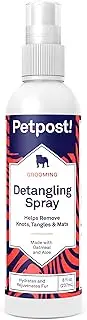 Petpost | Detangling Spray for Dogs with Knots, Mats & Tangles - Naturally Rejuvenating Dog Hair Detangler for Healthier, Shinier, Stronger Fur - Oatmeal, Aloe, and Vitamin E Formula 237 ml