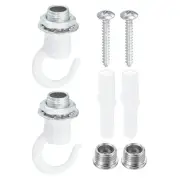 37mmx23mm Ceiling Hook, 2 Pack Screw Hooks Light Fixtures Accessory White