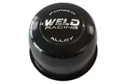 Weld Racing Replacement Billet Wheel Centre Cap Black Push Through, 3.16" O.D x 2.20" Tall