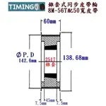 【TIMING傳動】錐套式同步皮帶輪 8M-55T配50寬皮帶