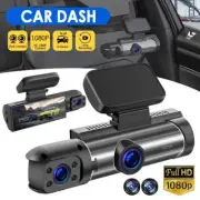 1080P Dual Lens Car Dash Cam DVR G-Sensor Driving Recorder Front & Inside Camera