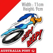 Road Runner and Wile E Coyote BEEP BEPP ! Funny Vinyl Stickers