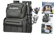 Fishing Backpack with Rod Holders & Cooler, 45L Large Water Grey jacquard