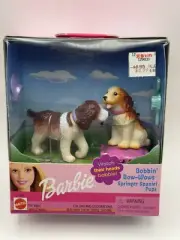 Vintage Mattel Barbie Bobbin' Bow-Wows Springer Spaniel Pups New #67388