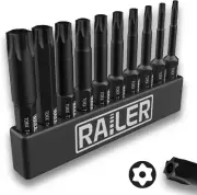 Tamper Proof TORX Bit Set, 10-Piece 6 Point TORX Security Screwdriver Bit Set.