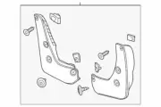Genuine GM 2016-2019 Chevrolet Cruze Front Splash Mud Guard Assembly 84047321