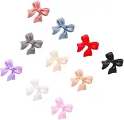 PLAFOPE 100pcs Bow Tie Nail Charms Nail Art Decorations for Flat Back Cabochons for Personal Salon Use