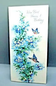 Birthday Card VINTAGE Butterflies "We're BOTH Having A Birthday" - Free Ship