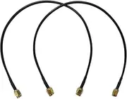 Tuidudi SMA Male to SMA Male Coaxial Cable, 50 Ohm Low Loss RG174/RG316, Flexible RF Antenna Extension Cable for WiFi Router Signal Booster (1ft/2pcs)