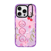iPhone 16 Pro Impact Ring Stand Case MagSafe Compatible Happy Sad Collage