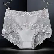 [FARZAH] Women Panties Female Underwear Women' s Cotton and Lace Hipster Knickers Ladies Sexy High Waisted Knickers Lace Maxi Briefs Knicker Underwear, 3 Pk ，7 Colors (Color : B, Size : Large)