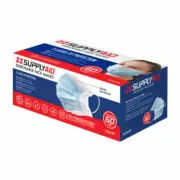 SupplyAID Disposable 3-Layer Face Mask Box - Set of 50 (2 Boxes)