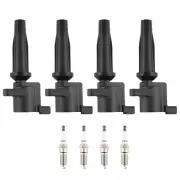 Set of 4 Ignition + Spark Plug For Lincoln MKZ Mercury Mariner Ford Fusion UF621 (for: Ford)