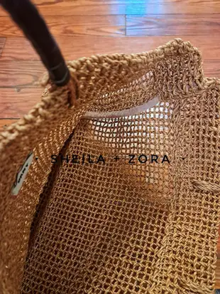 🎉免運🎉（可議價）【DKNY】大地系馬尼拉麻手工編織托特包（正品）／手工編織馬尼拉麻手提包・二手・／vintage 老件