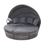 Outdoor Lounge Setting Sofa Patio Furniture Wicker Garden Rattan Set Day Bed Gre