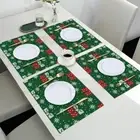 Polyester Fiber Christmas Placemats Dining Table Mats Xmas Gifts