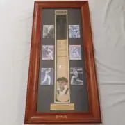 Dunlop/Slazenger Bradman Framed & Signed Bat - Endorsed by The Bradman Museum