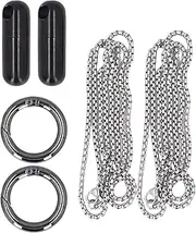 2 Pack Stainless Steel Airtight Capsule Case Keychain Container - Portable Organizer for Vitamins, Outdoor Camping, Hiking & Travel, Leakproof Metal Box with (Black)