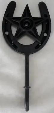 Cast Iron Star & Horseshoe Coat Hook