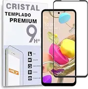 [REY] 3D Tempered Glass Screen Protector for LG K42 2021 - LG K62 - LG K52 Black Screen Protector 9H+ Hardness Anti-Scratch Oil Bubbles Full Protection 3D 4D 5D