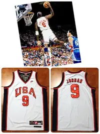 在飛比找Yahoo奇摩拍賣-7-11運費0元優惠優惠-Michael Jordan Nike 美國夢幻隊球衣 類A