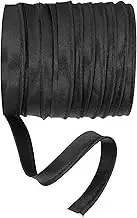 Maxi Piping Bias Tape, 5 Yards Piping Trim with Cord Satin Binding Lip Cord Trim Fit for Sewing Garment Webbing Trimming Crafts Decorating - (Black)
